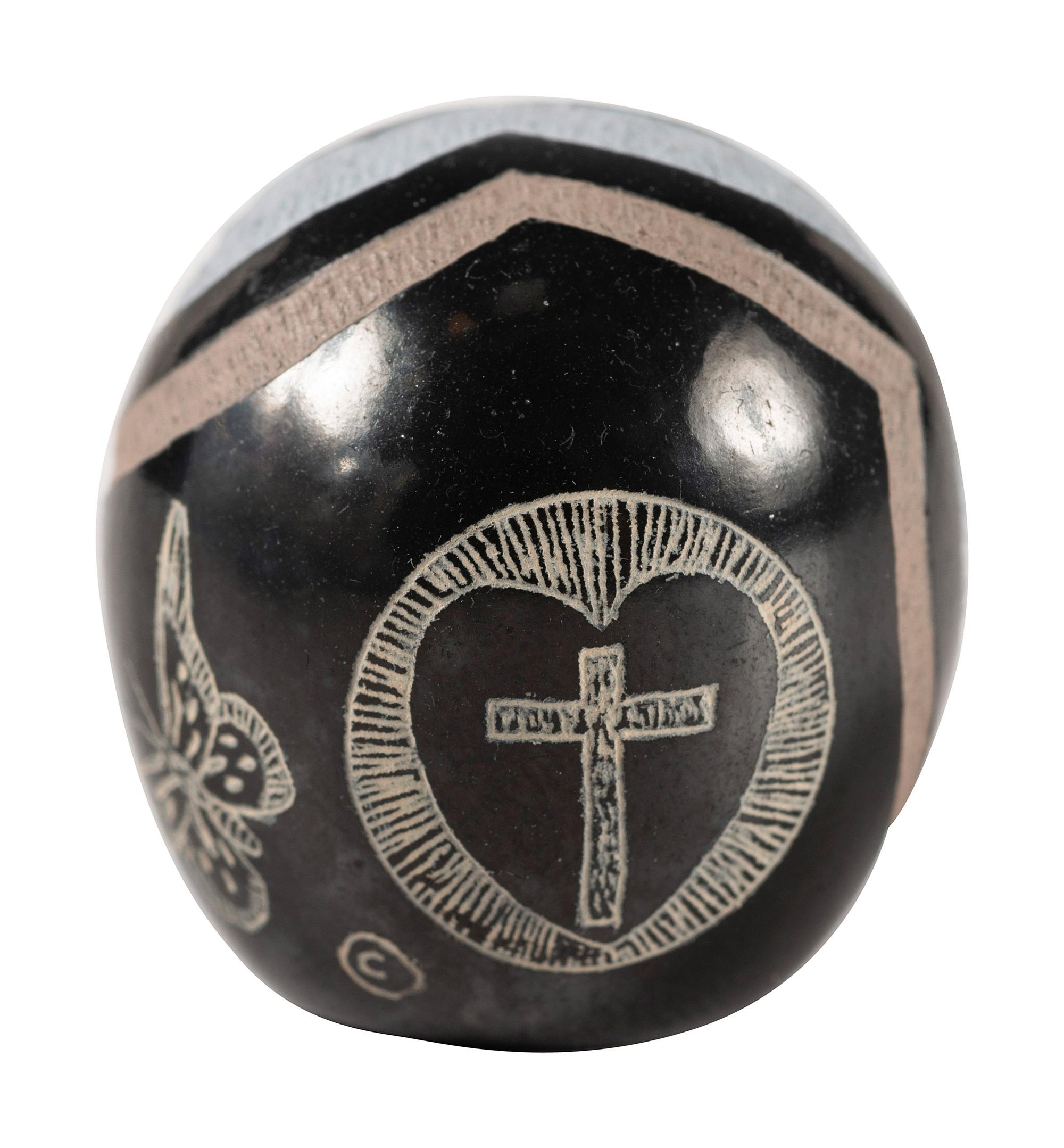 Miniature Sgraffito Pottery Seed Jar