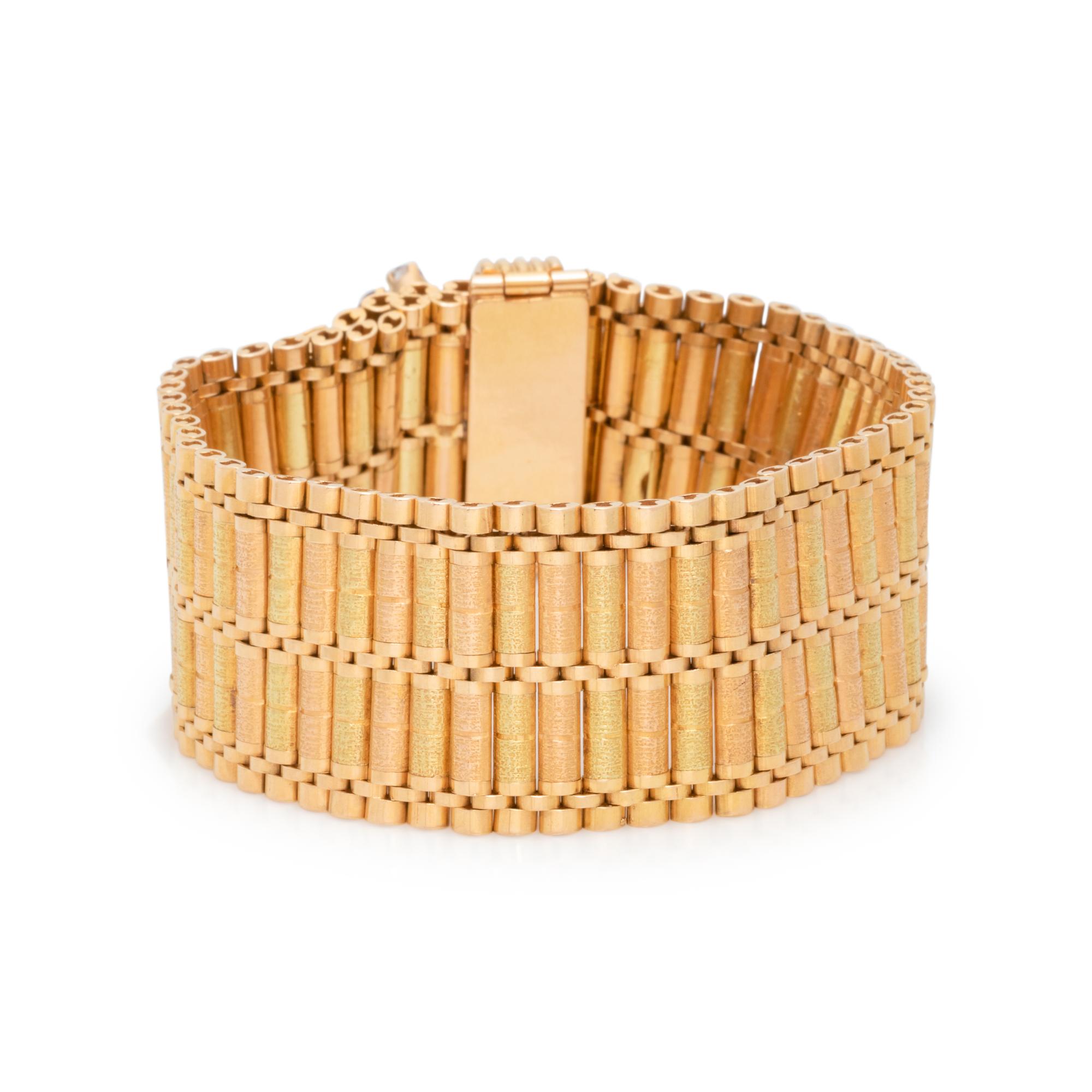 BICOLOR GOLD, AMETHYST AND COLORLESS SAPPHIRE BRACELET