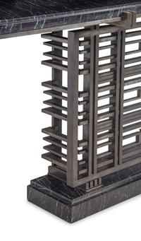 A French Steel and Marble Console Table