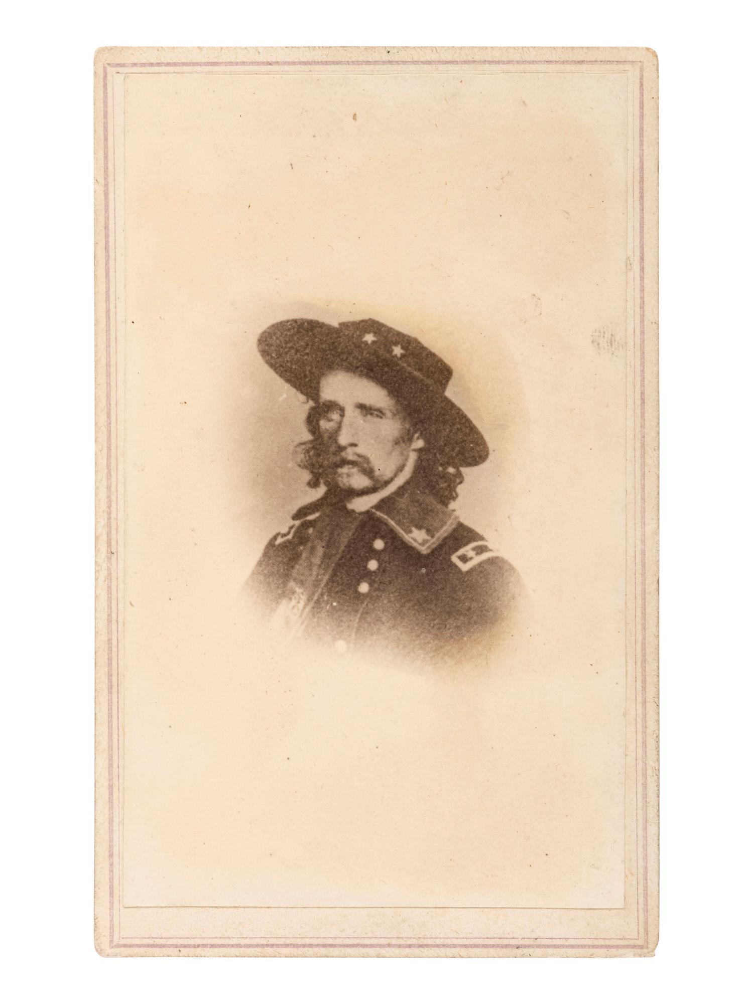 [CUSTER, George A. (1809-1876)]. CDV portrait after an engraving. Burr Oak, MI: S. R. Norton, n.d.