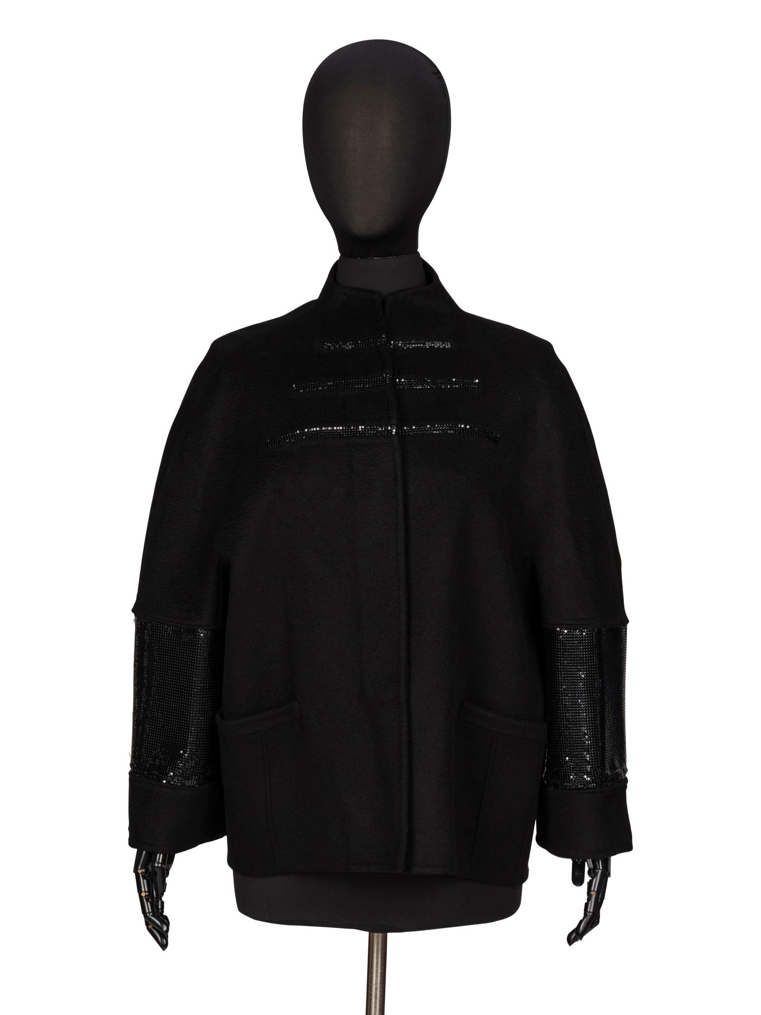 Ralph Rucci, Cashmere & Metal Mesh-Embellished Jacket