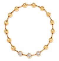 An 18 Karat Yellow Gold and Diamond Necklace, Italian, 59.10 dwts.