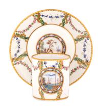 A Sèvres Porcelain Cup and Saucer ( Gobelet 'Litron' et sa Soucoupe, 3ème Grandeur )