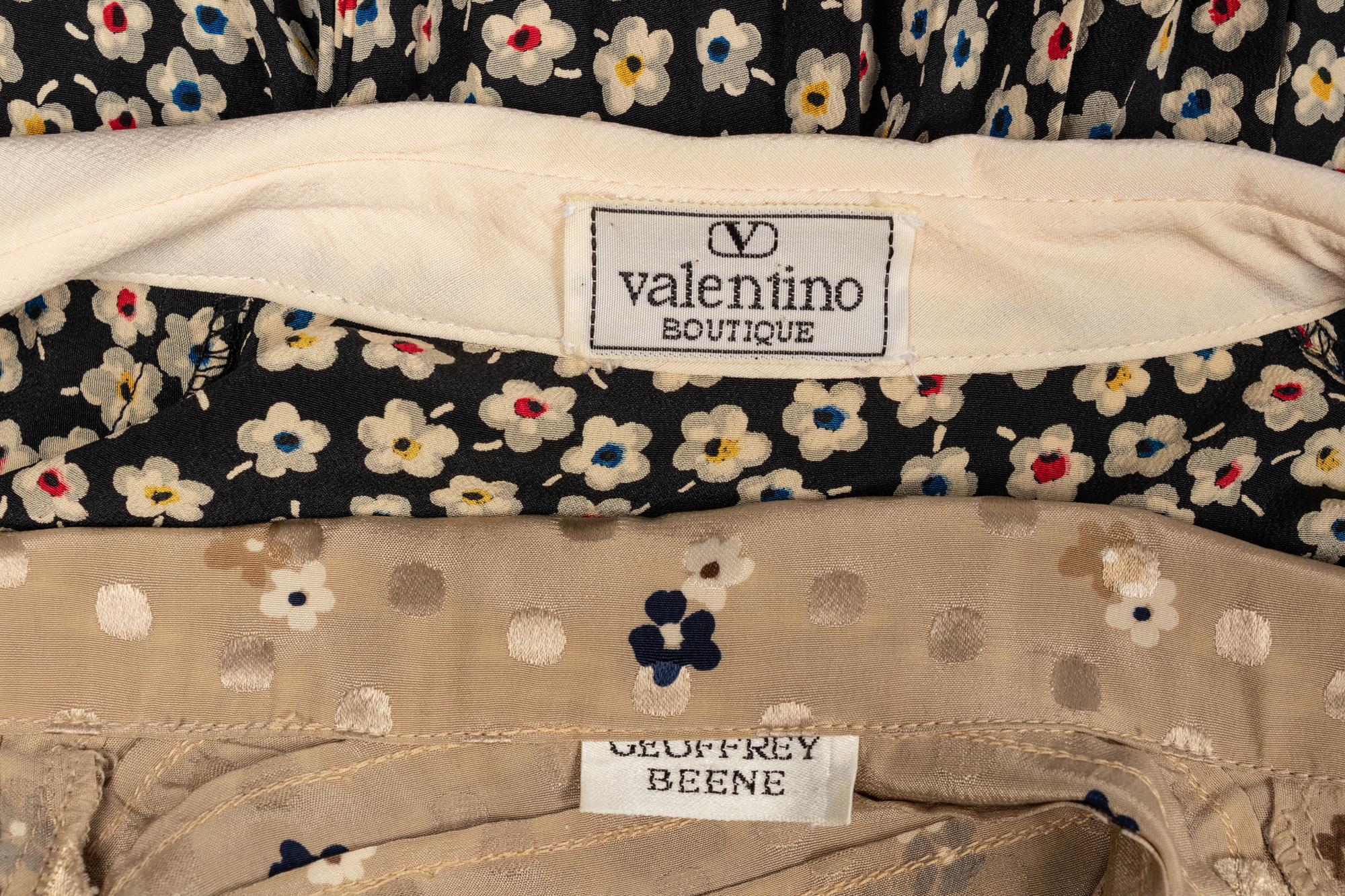 Two Designer Dresses, One Geoffrey Beene and One Valentino, 1980-90s