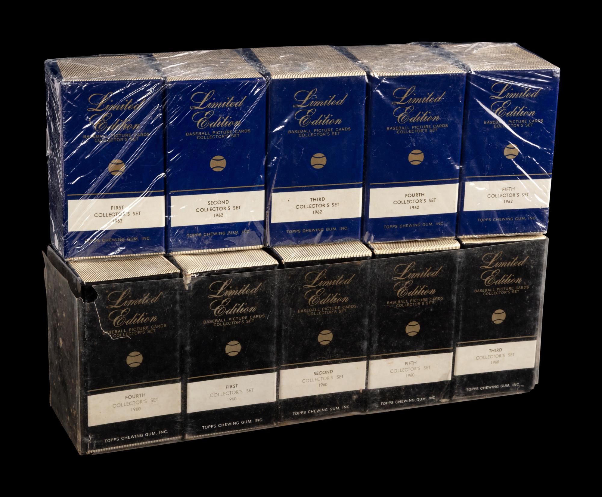 A Collection of Uncommon 1960 and 1962 Topps Issued Collector's Presentation Boxes
