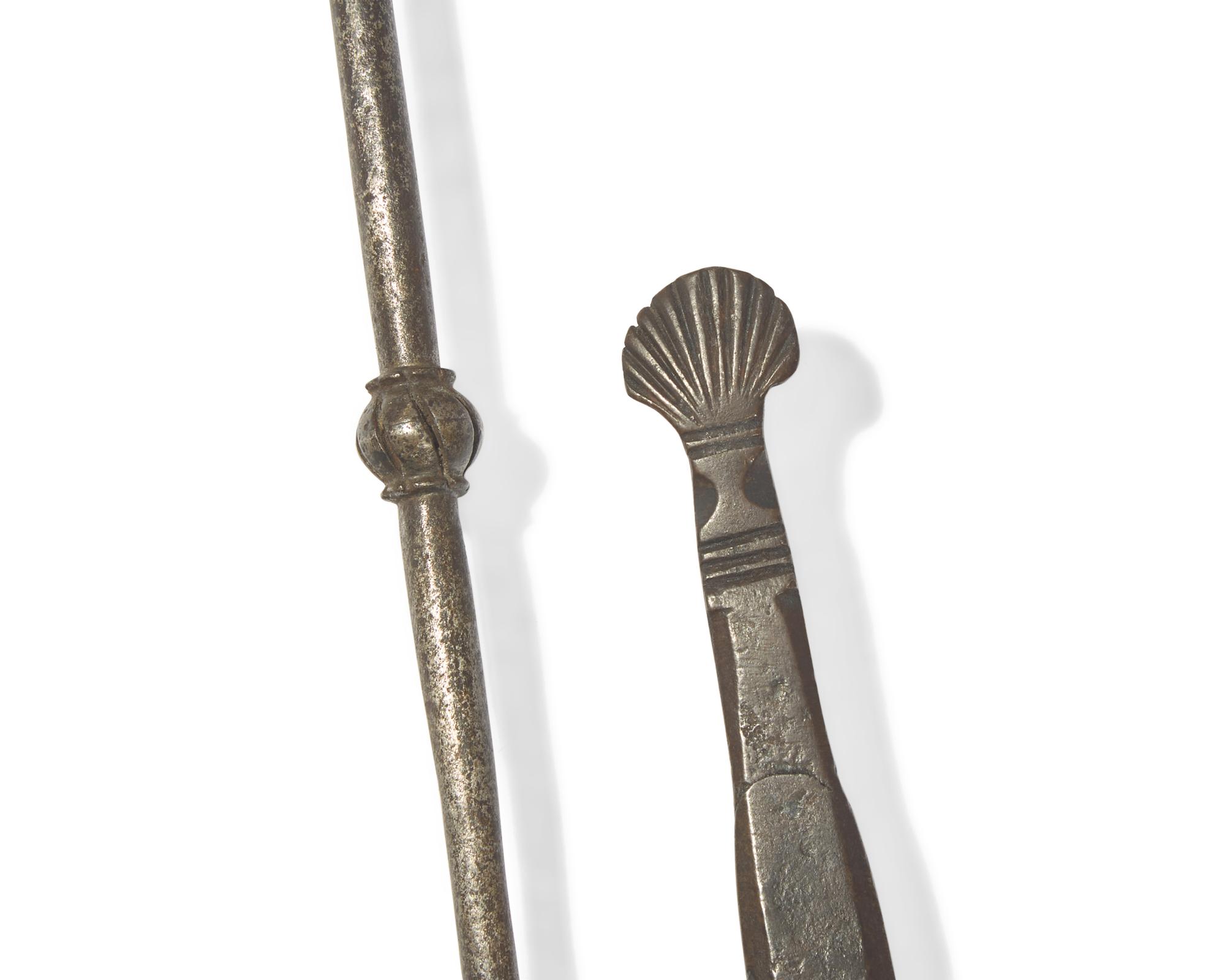 Two Wrought Iron Roasting Forks, French or Flemish, 18th Century