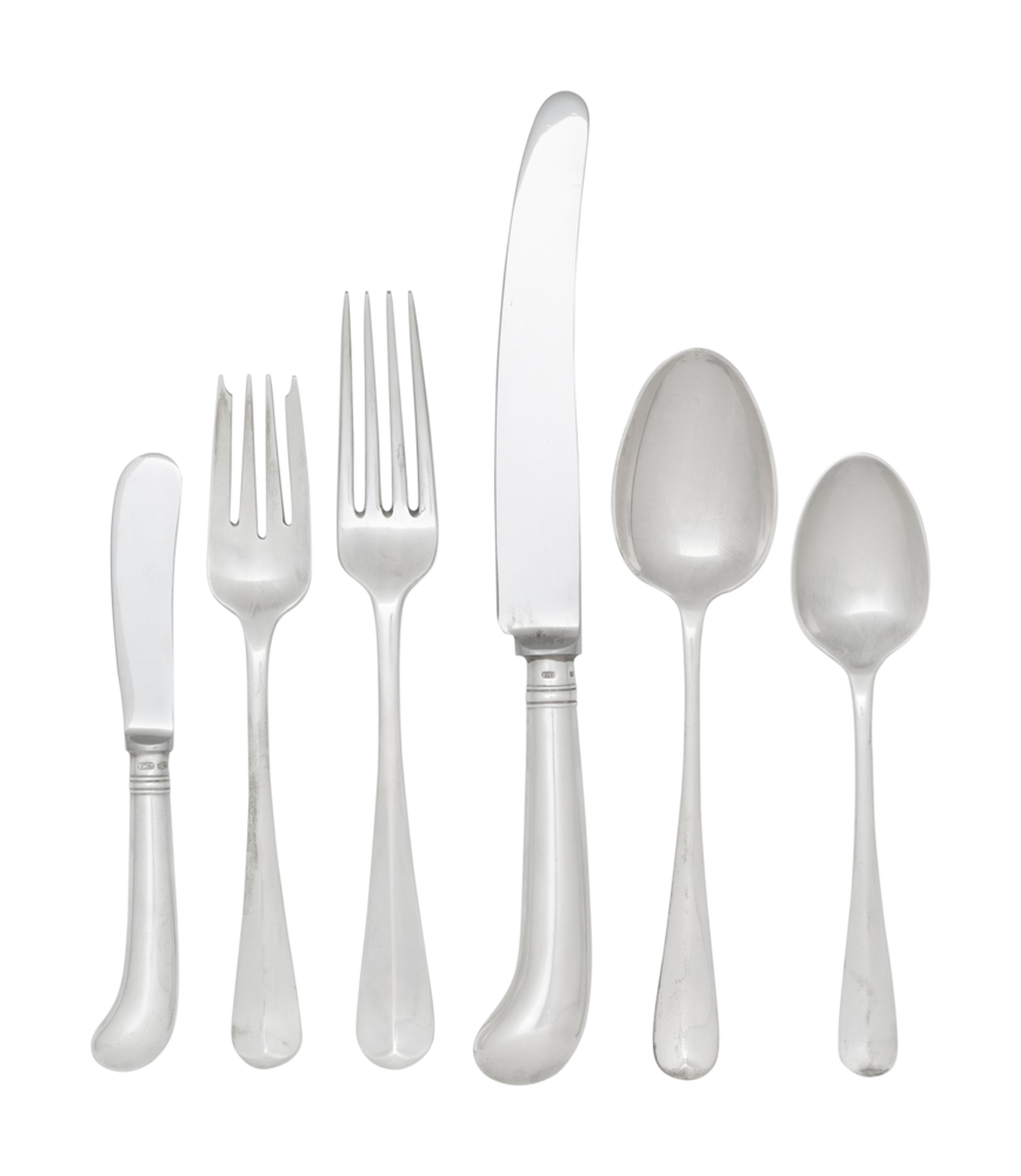 An English Silver Flatware Service Retailed by Tiffany and Co.