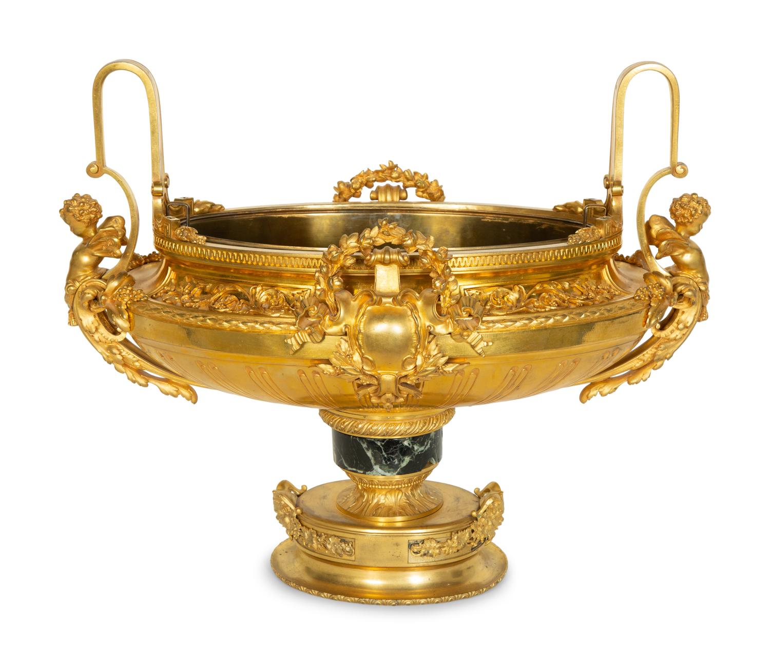 A Continental Gilt-Bronze Jardinière