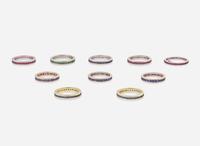 A Group of Gem-Set Eternity Bands