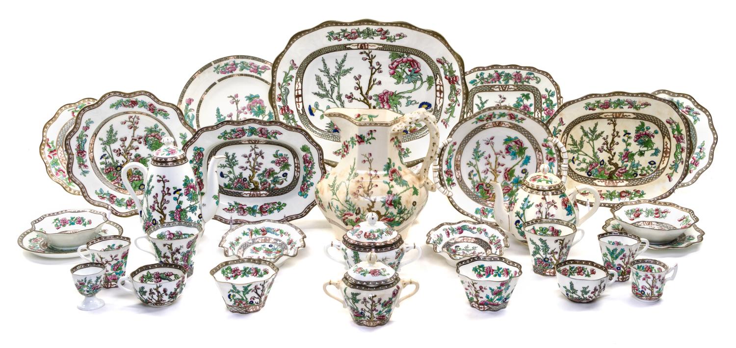 An Extensive Coalport Indian Tree Dinner Service Diameter of plate 10 1/2 inches. — PRIMARILY 1891-1920