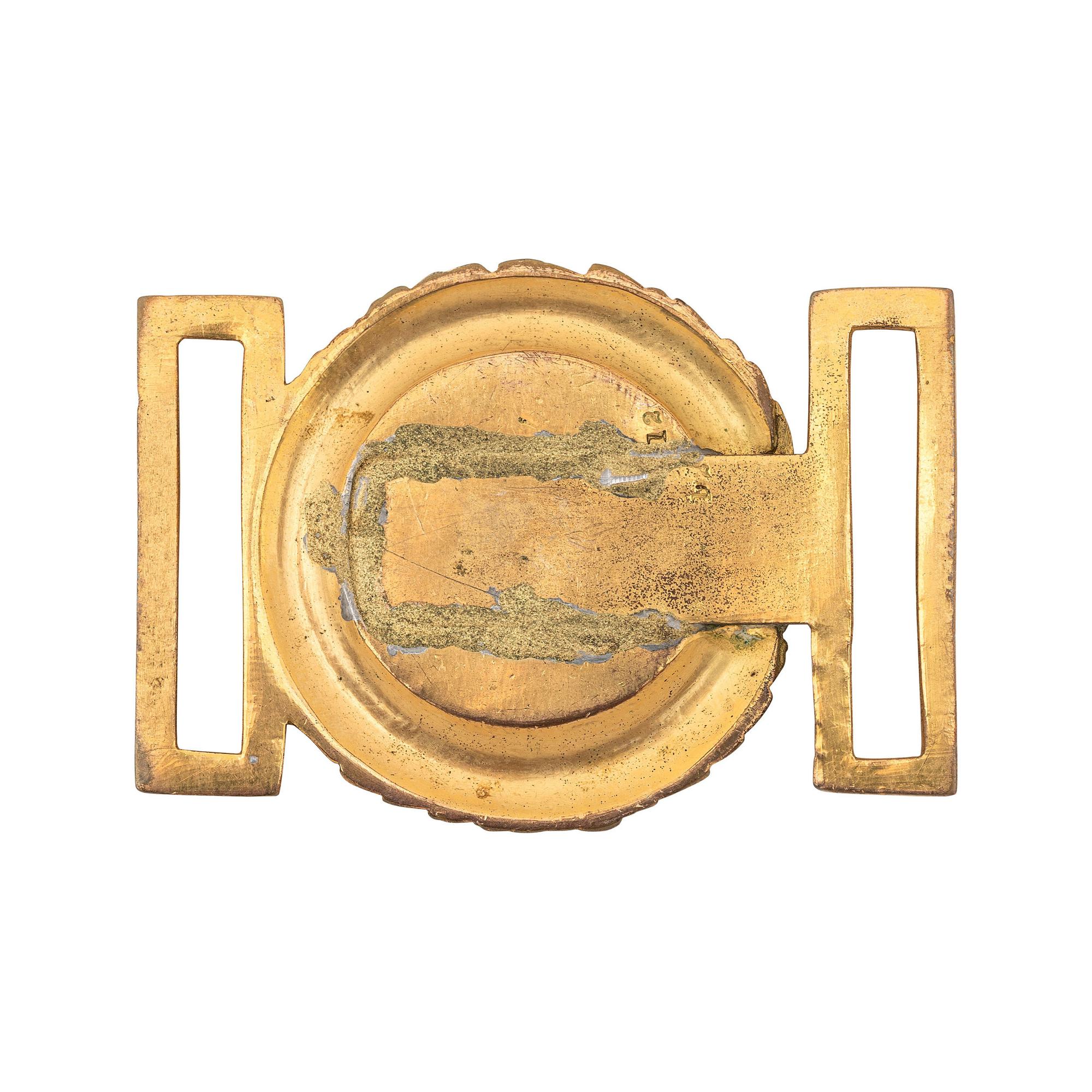 Rare Marine Hospital Service Tongue & Wreath Belt Plate