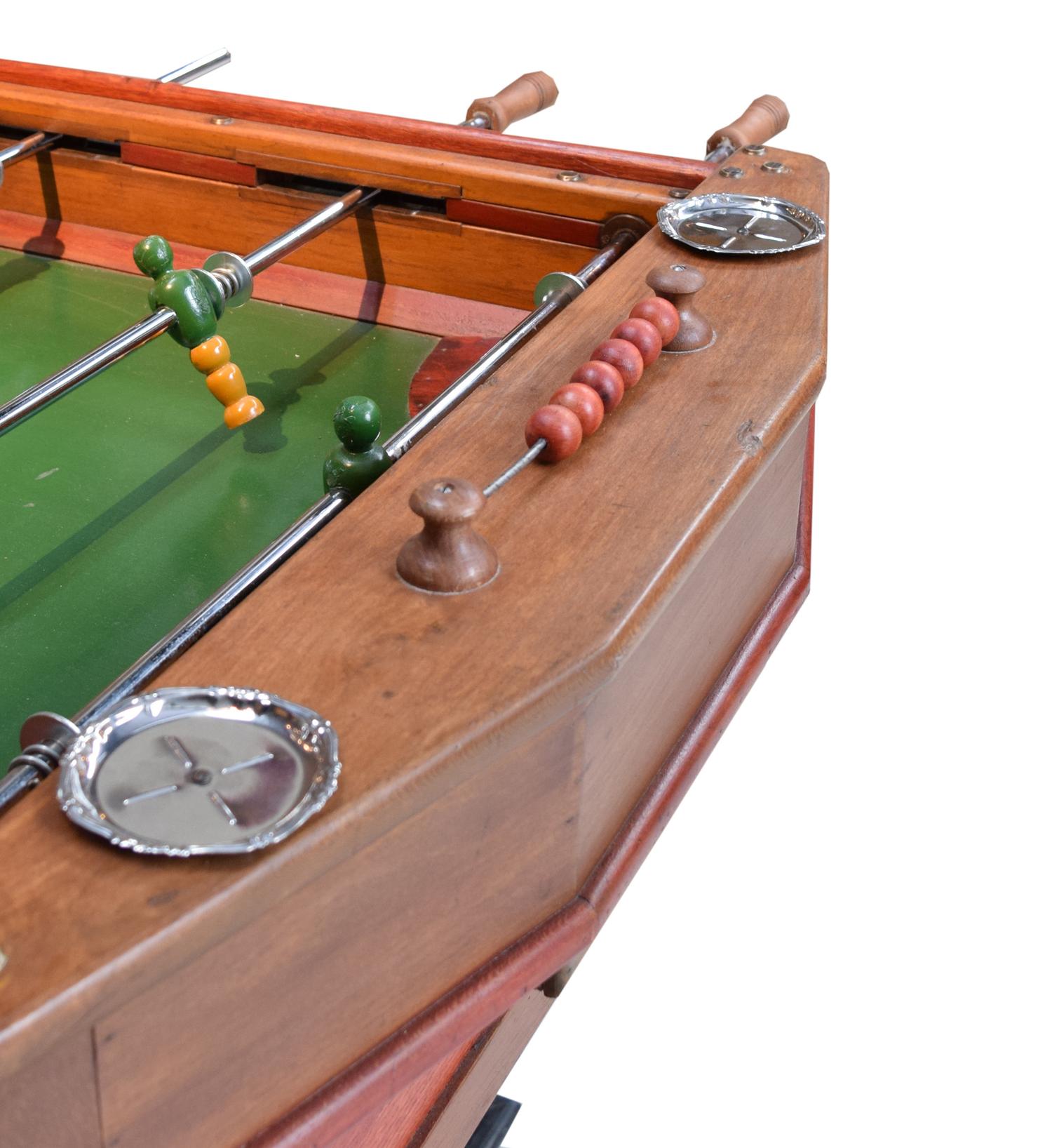 A Coin Operated Foosball Table 82.5" W x 49" D x 36" H — Italy, Circa 1930