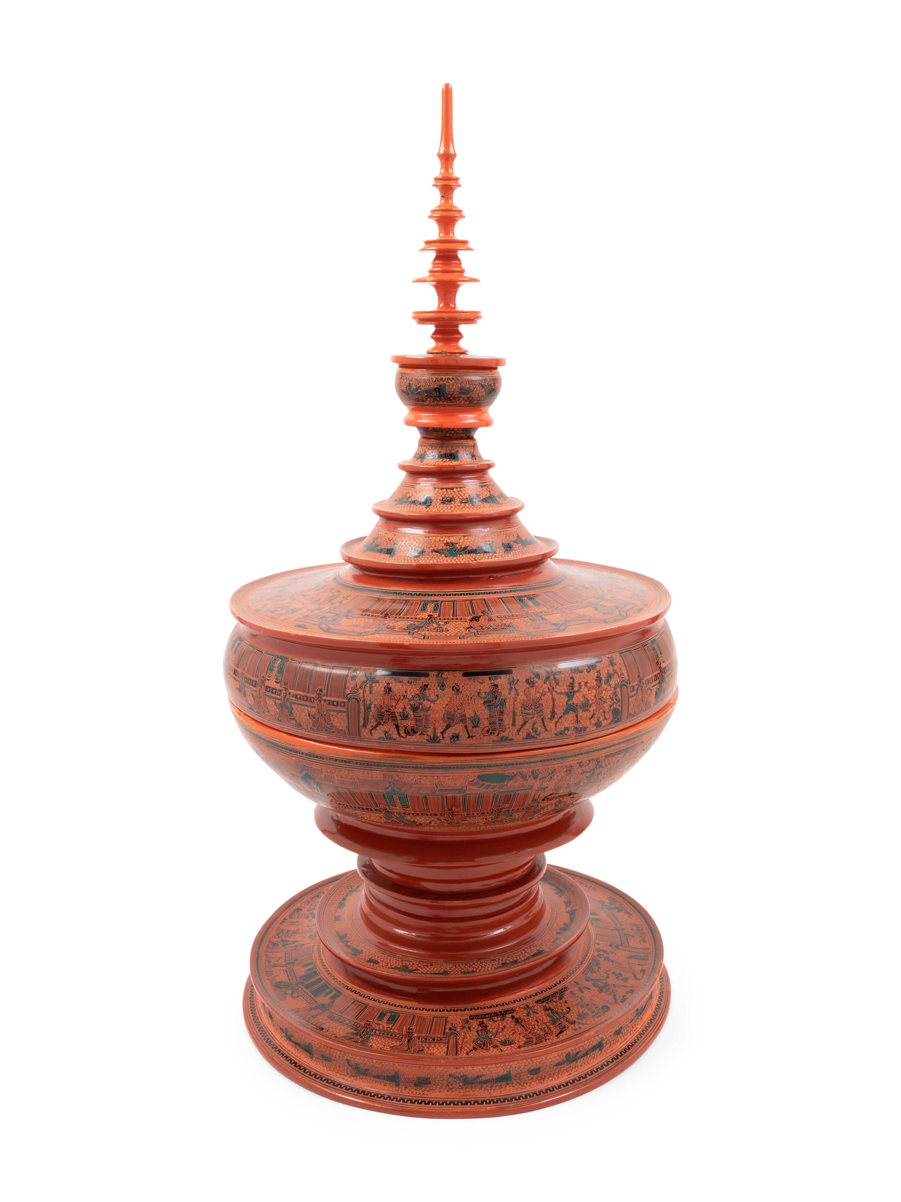 A Burmese Red Lacquer Hsun-ok