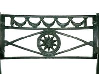 Three English Painted Cast Iron Garden Chairs — 20TH CENTURY