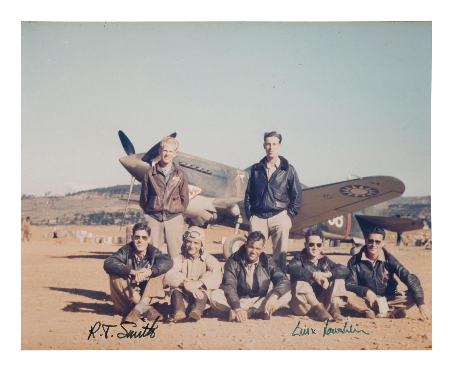 [WWII]. Signatures of pilots of the First American Volunteer Group, the "Flying Tigers."