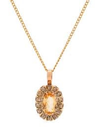 TOPAZ AND DIAMOND PENDANT/NECKLACE