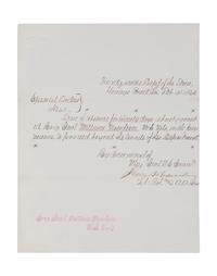 LINCOLN, Abraham (1809-1865). Autograph endorsement signed as President (“A. Lincoln”), 24 February 1863.