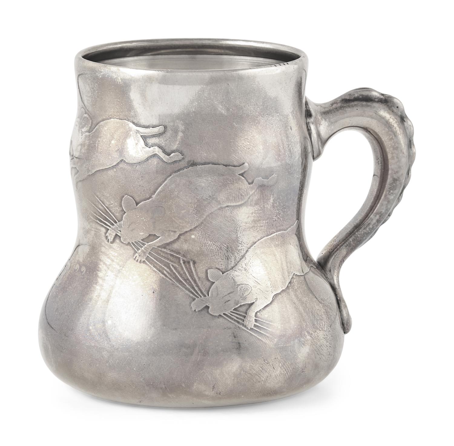An Aesthetic Movement Sterling Silver Child's "Three Blind Mice" Mug, Tiffany & Co., New York, NY, Circa 1880