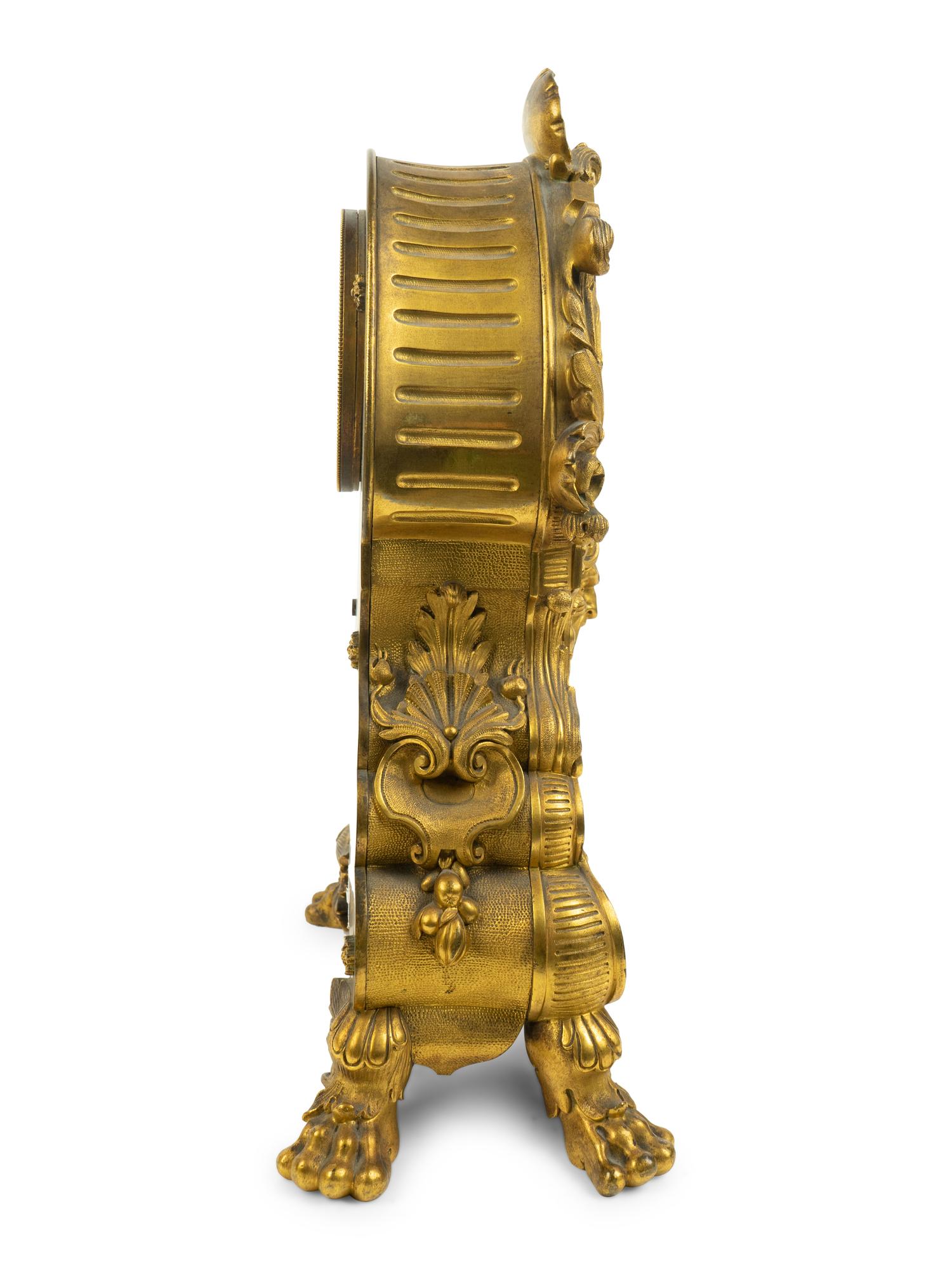 A Napoleon III Gilt Bronze Clock — LATE 19TH CENTURY