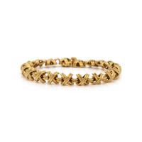 TIFFANY & CO., YELLOW GOLD 'SIGNATURE X' BRACELET
