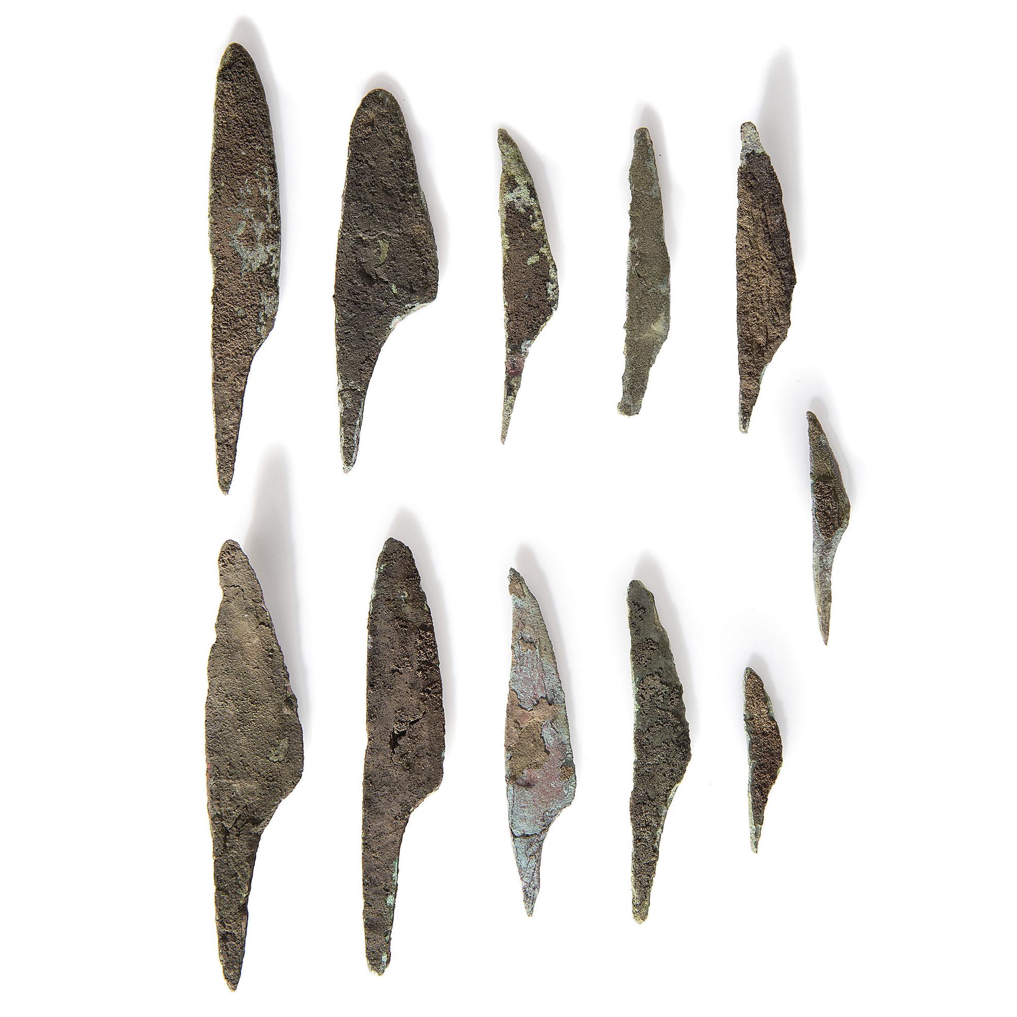 A Group of Old Copper Culture Knives