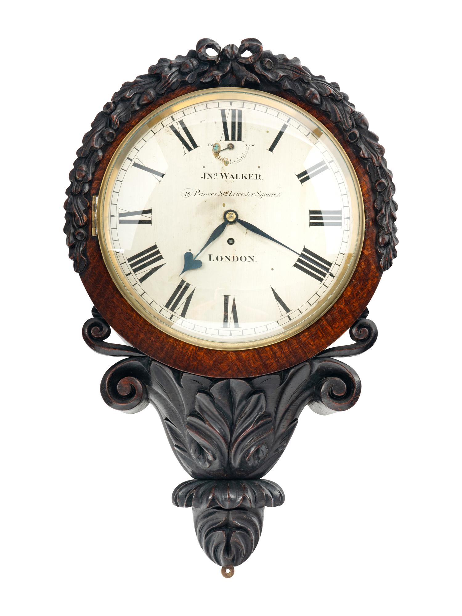 An English Mahogany Fusée Wall Clock