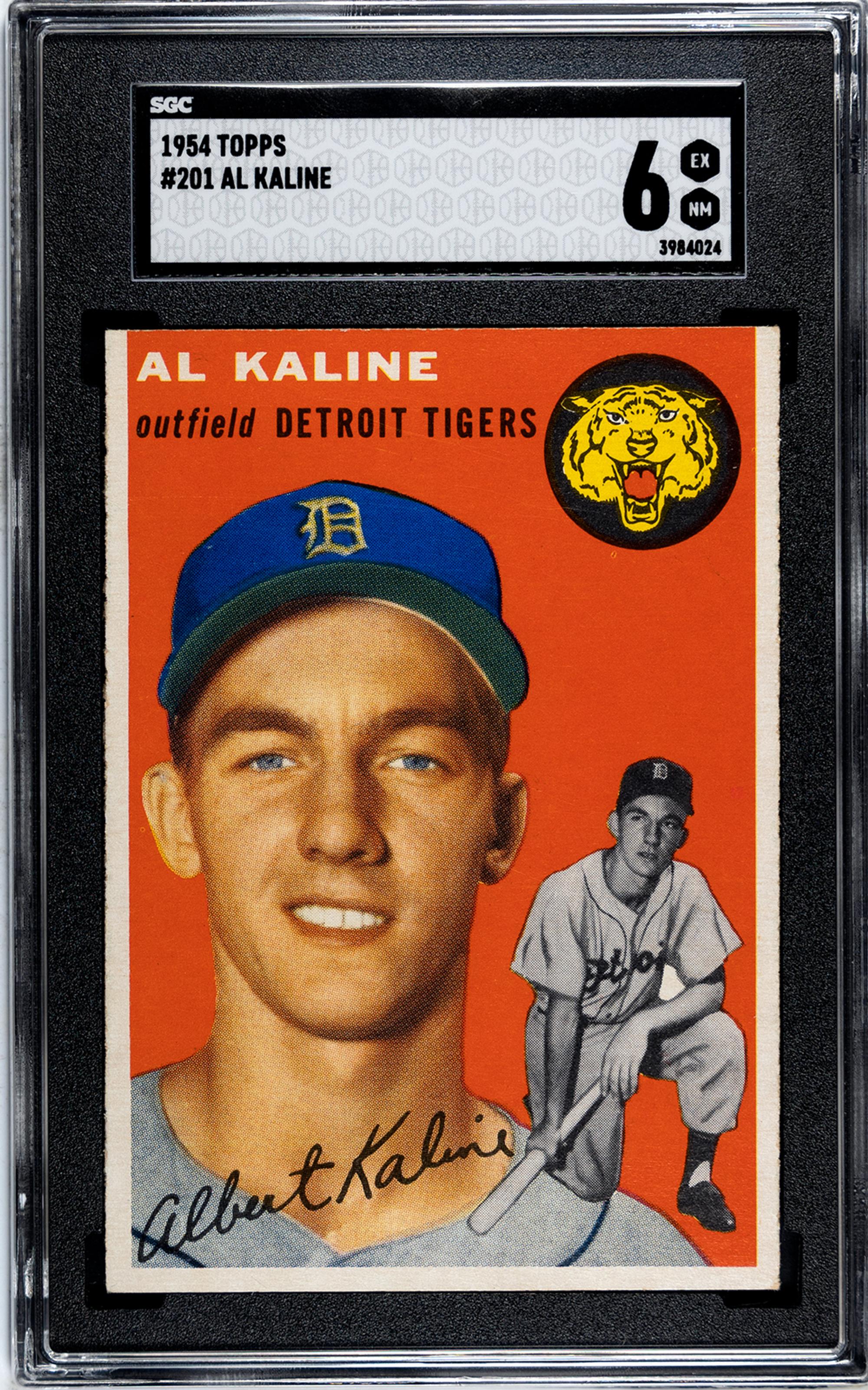 A 1954 Topps Al Kaline Rookie Baseball Card No. 201 (SGC 6 EX/NM)