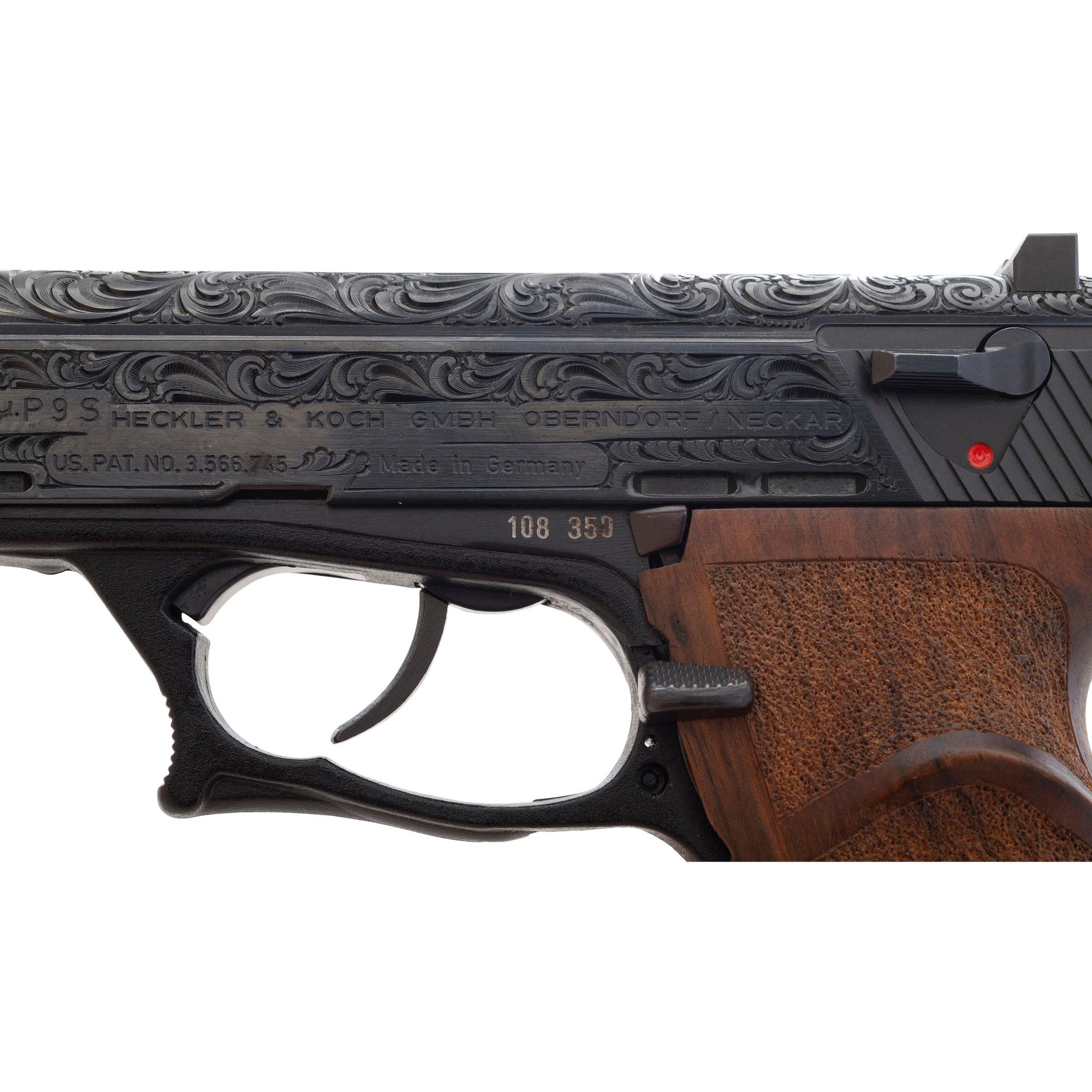 *Factory Engraved Heckler & Koch HK P9S Pistol in Case with Two Magazines