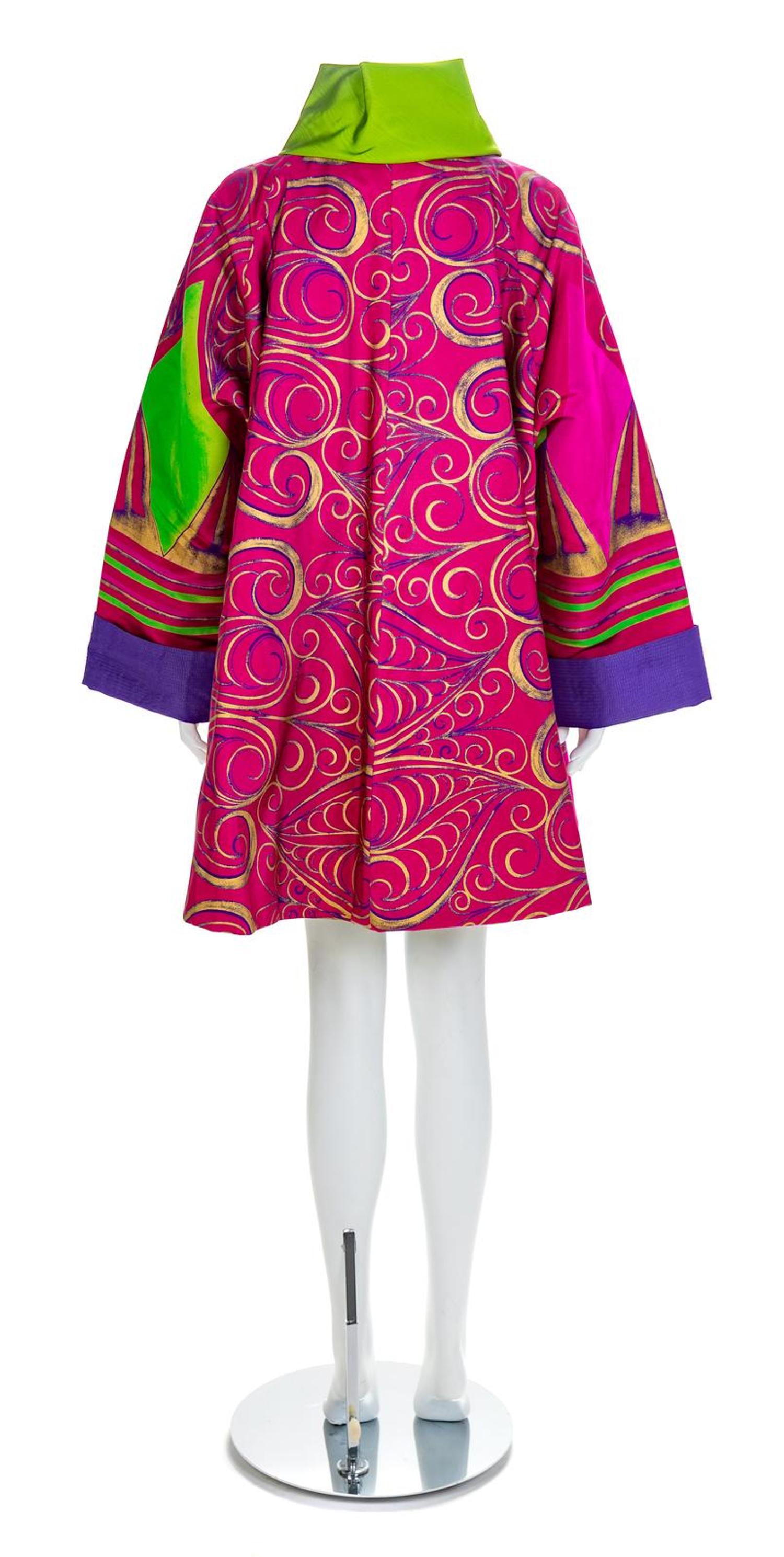 Gianni Versace Printed Swing Coat, 1990s