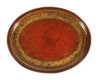 A Victorian Papier-Mâché Tray on a Later Stand