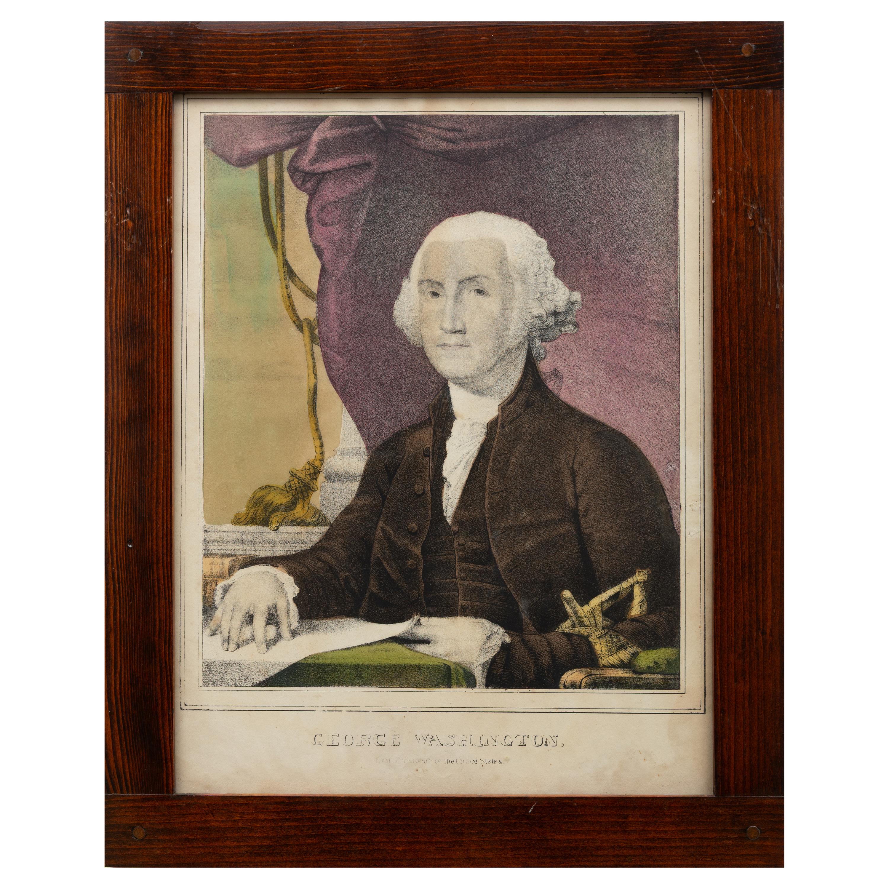Eleven Framed Hand-Colored Lithographs of American Presidents