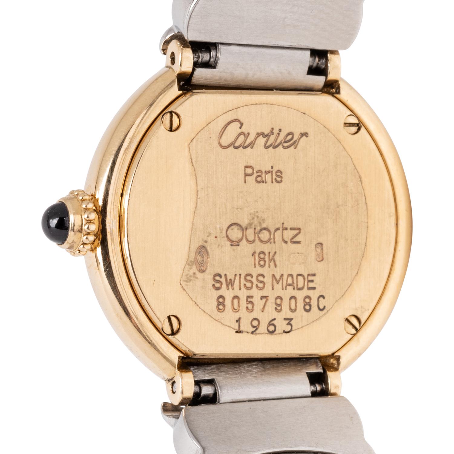 CARTIER, REF. 8057908C STAINLESS STEEL AND 18K YELLOW GOLD WATCH