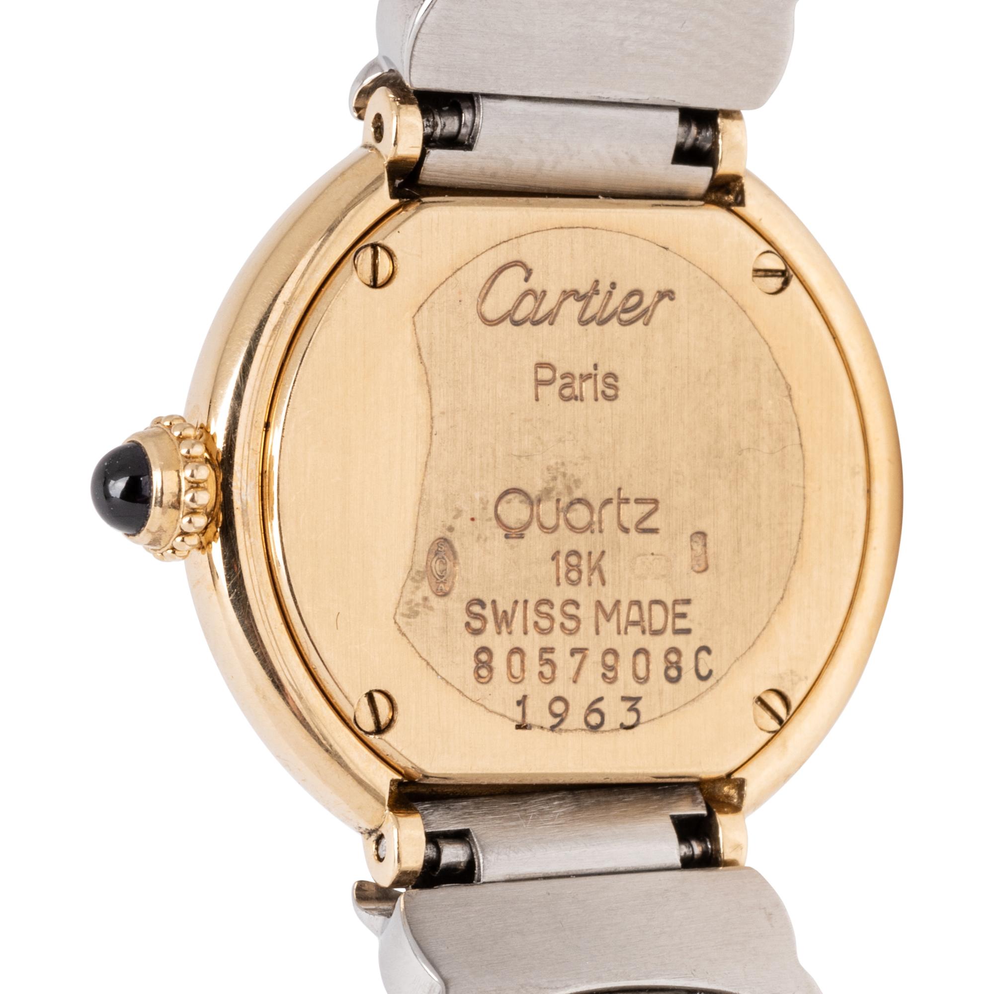 CARTIER, REF. 8057908C STAINLESS STEEL AND 18K YELLOW GOLD WATCH