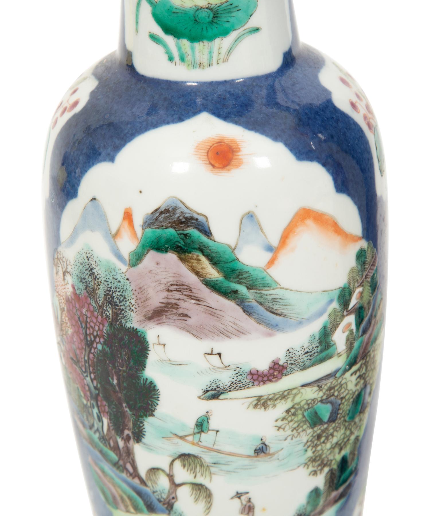 Three Chinese Powder Blue Glazed Porcelain Articles