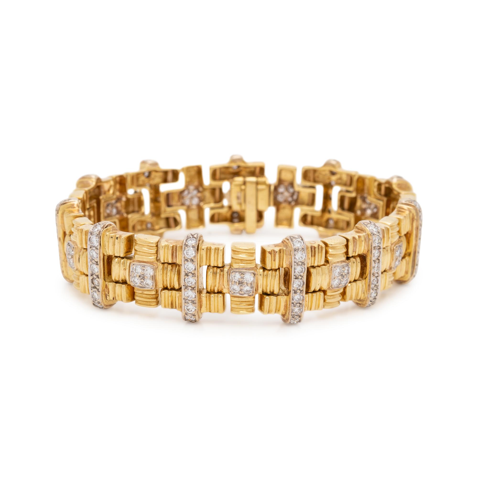 YELLOW GOLD AND DIAMOND BRACELET
