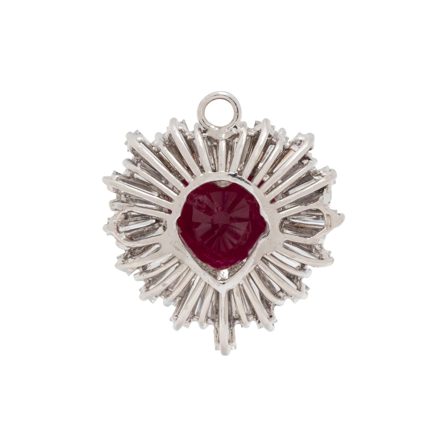 RUBELLITE AND DIAMOND PENDANT