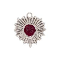 RUBELLITE AND DIAMOND PENDANT