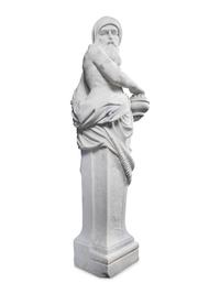 A Set of Four Monumental Carved Marble Garden Herms Allegorical of the Four Seasons
