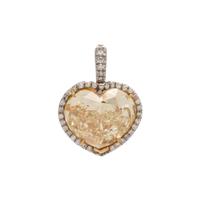 FANCY LIGHT YELLOW DIAMOND HEART PENDANT