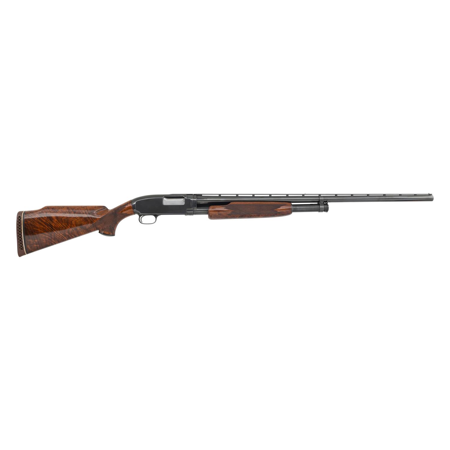 **Winchester Model 12 Shotgun with Factory Rib and Upgraded Wood