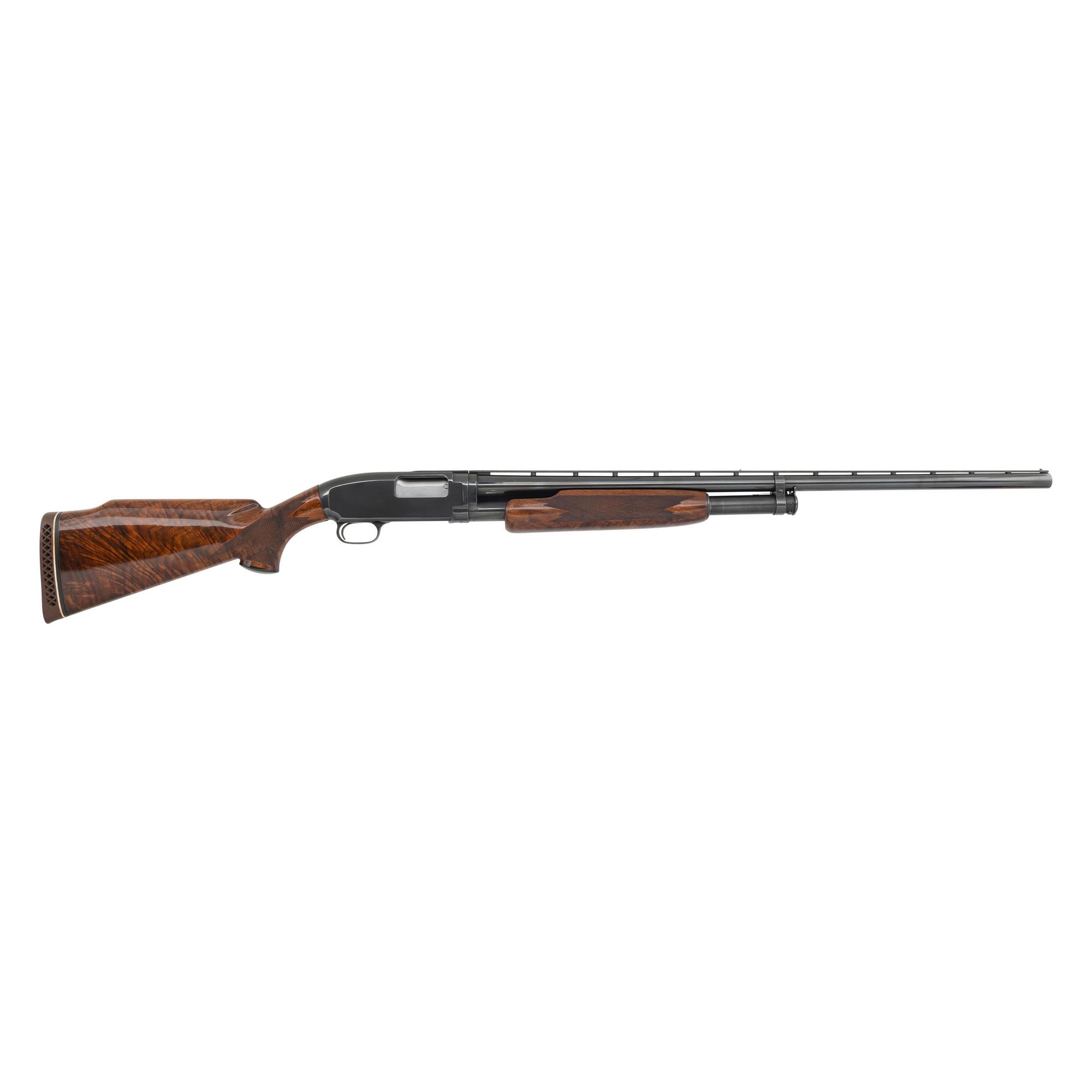 **Winchester Model 12 Shotgun with Factory Rib and Upgraded Wood