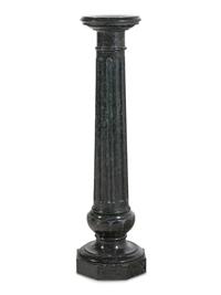 An Italian Green Marble Fluted Column