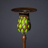 Blown-out candlestick, c. 1910