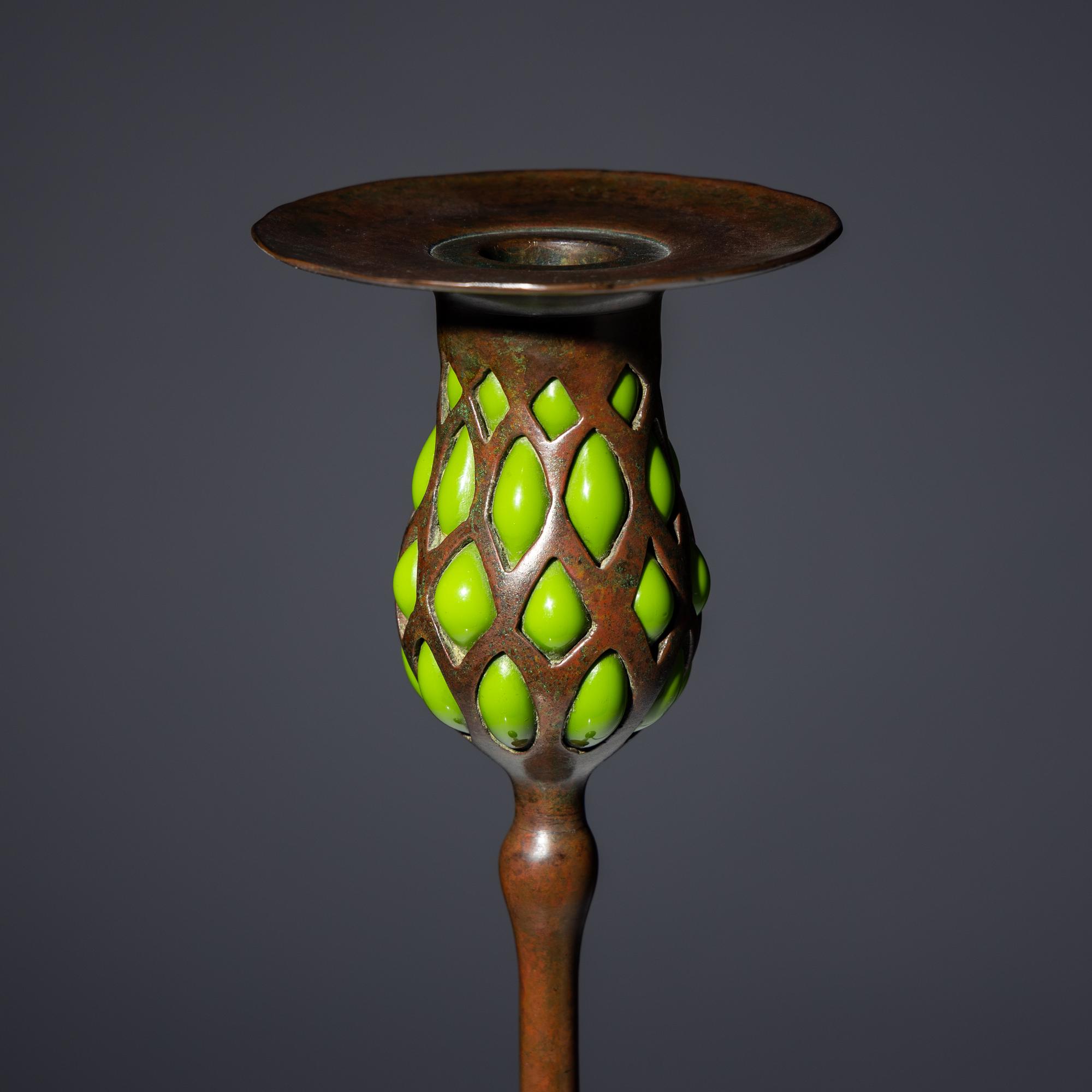 Blown-out candlestick, c. 1910