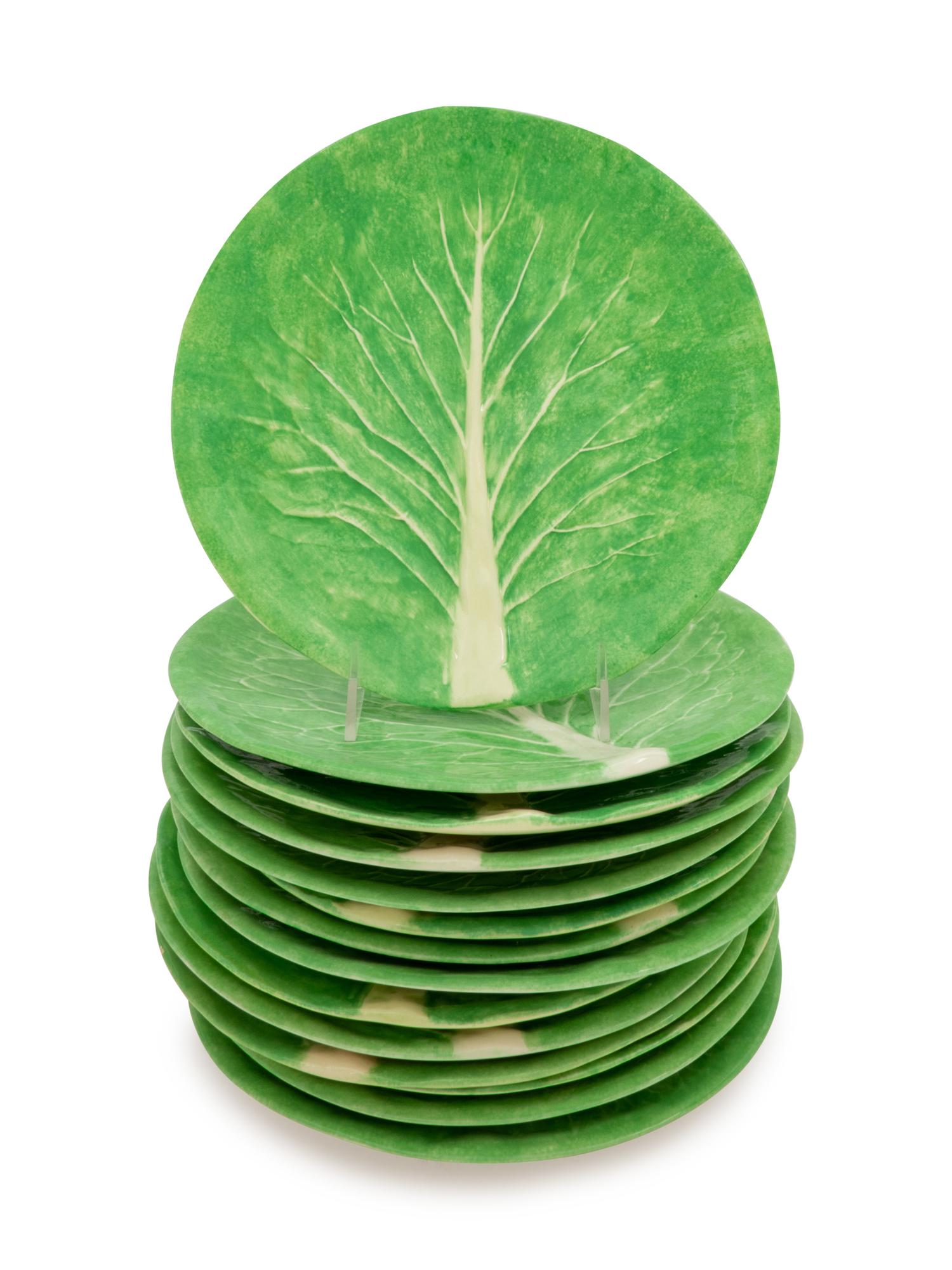 Fourteen Dodie Thayer Lettuceware Dinner Plates