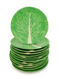 Fourteen Dodie Thayer Lettuceware Dinner Plates