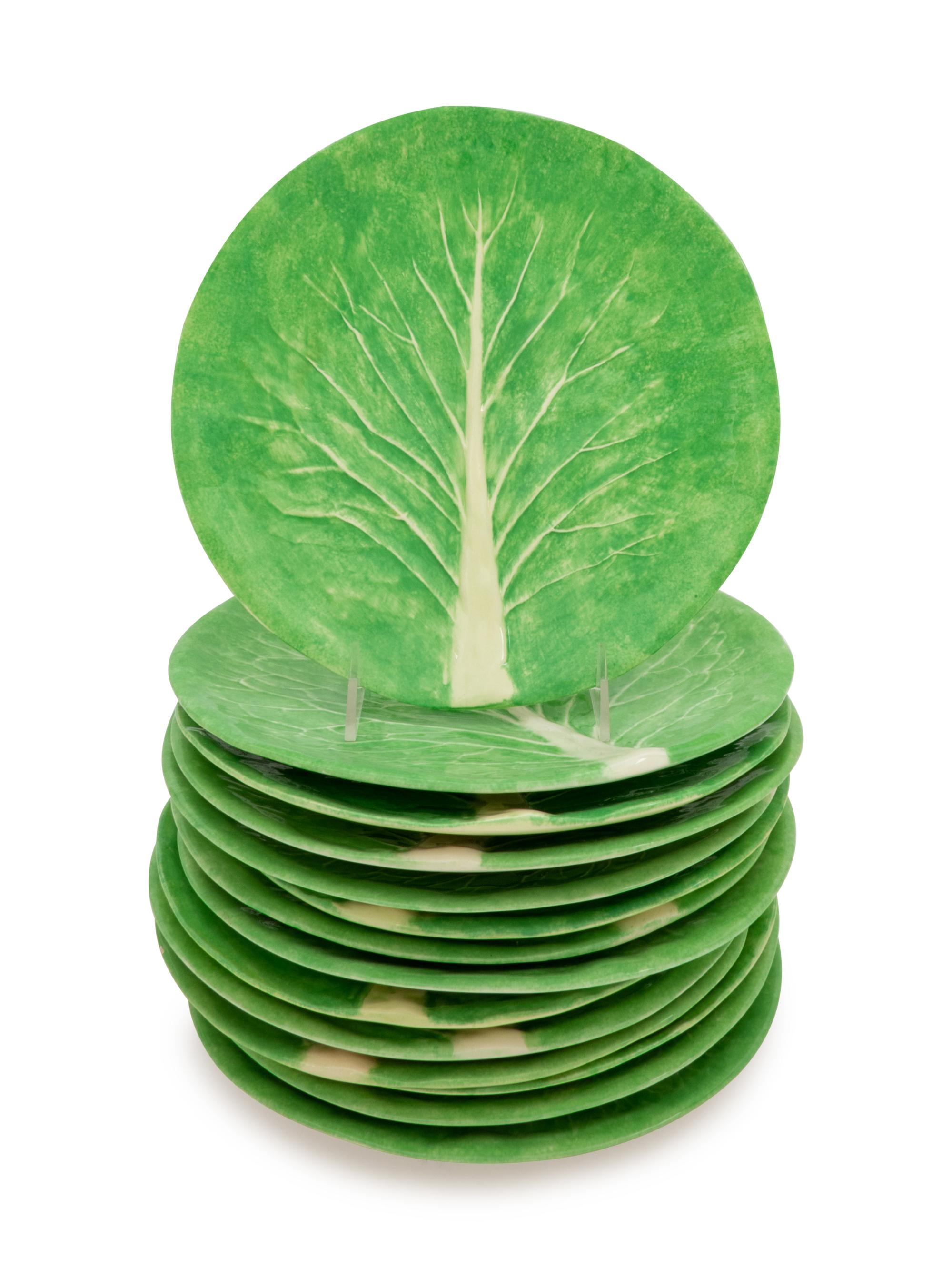Fourteen Dodie Thayer Lettuceware Dinner Plates
