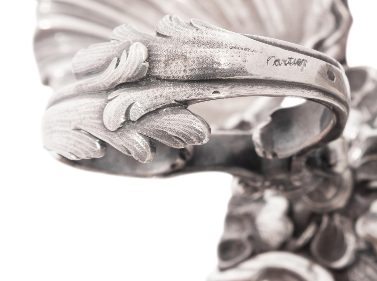 A Cartier Silver Tripartite Dish