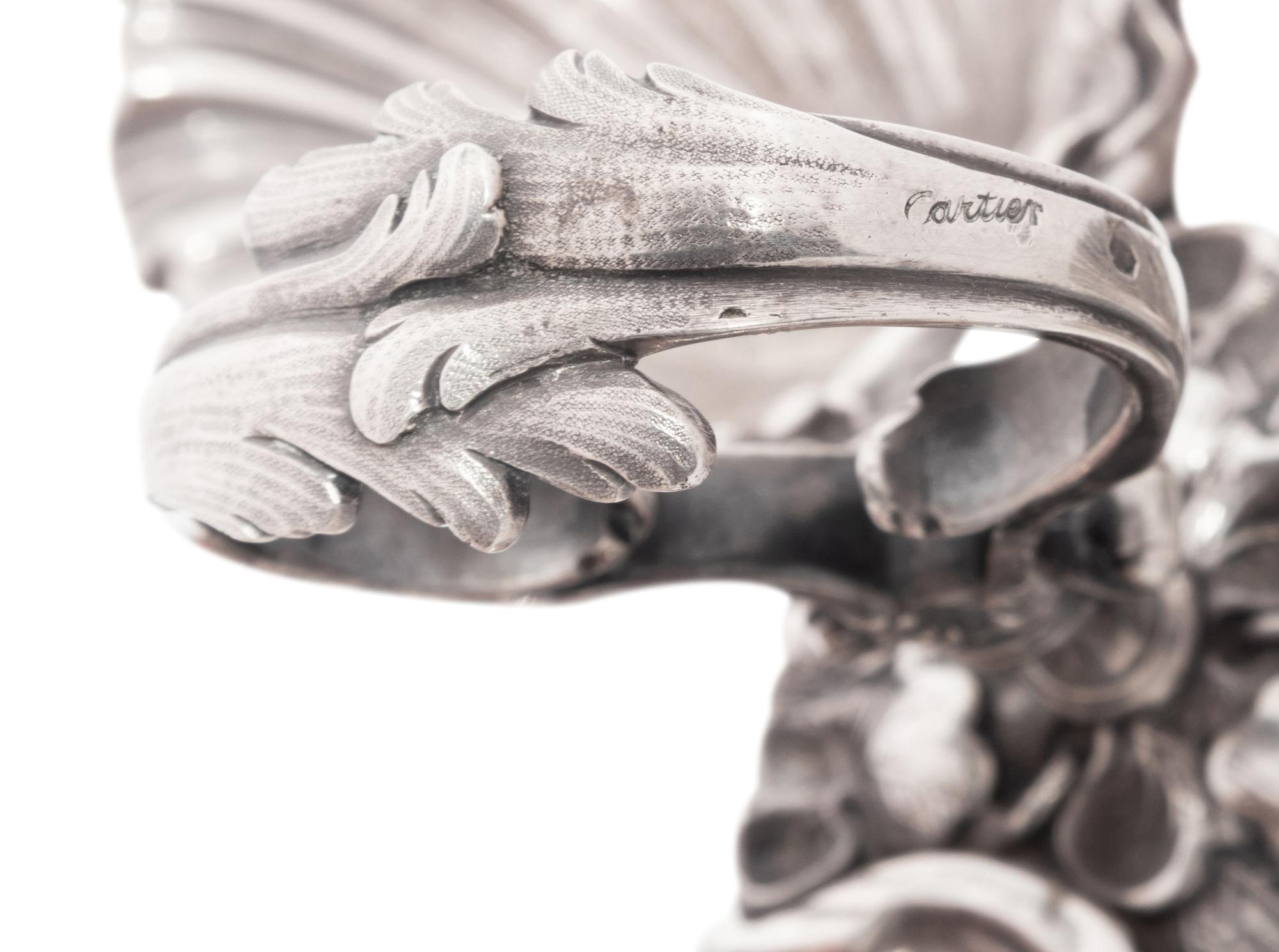 A Cartier Silver Tripartite Dish