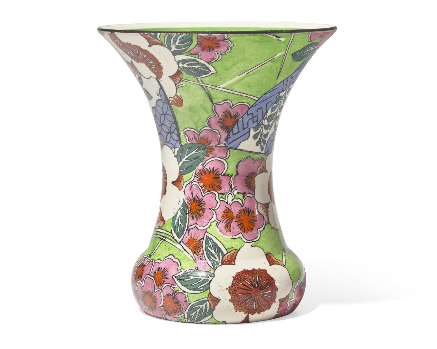 A Wedgwood Polychrome Enameled Ceramic Vase